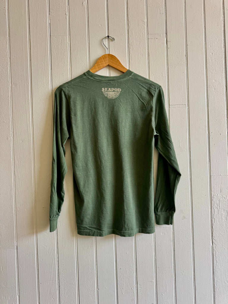 Windows into Summer on Green Long Sleeve