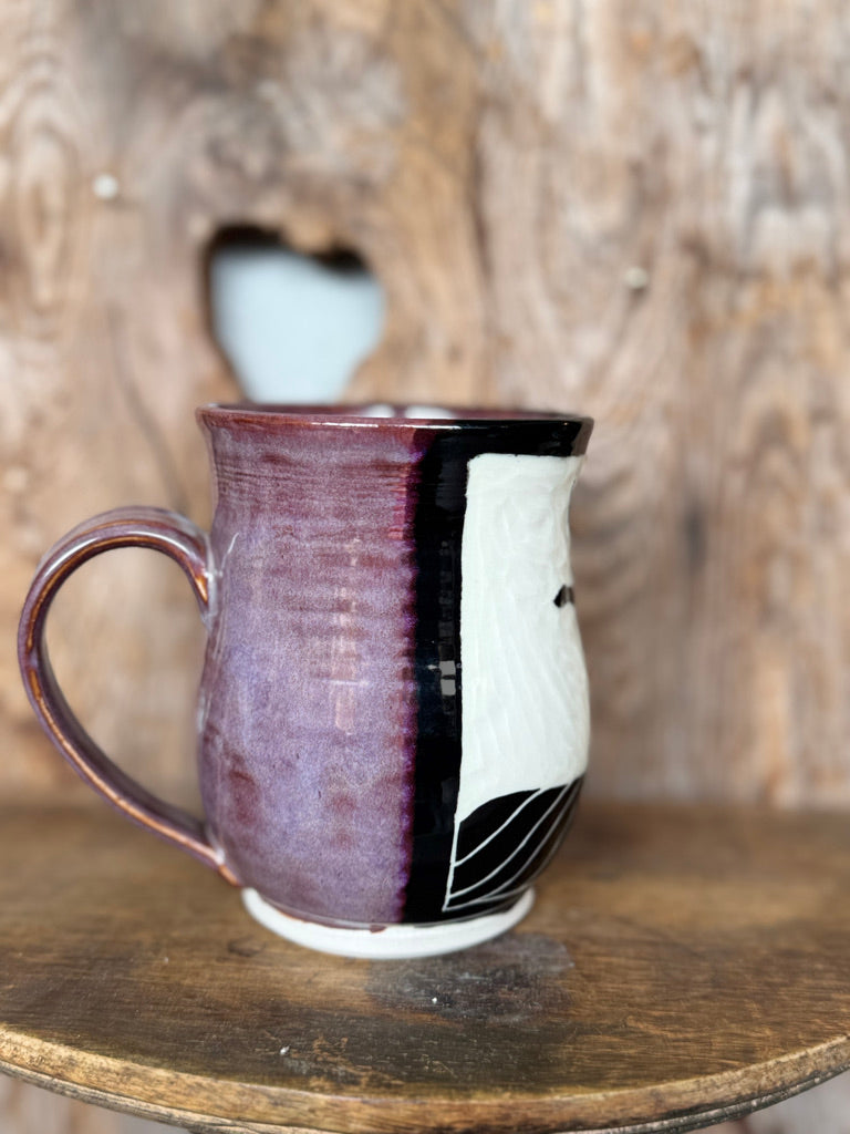Surfer Girl Ceramic Mug in Purple