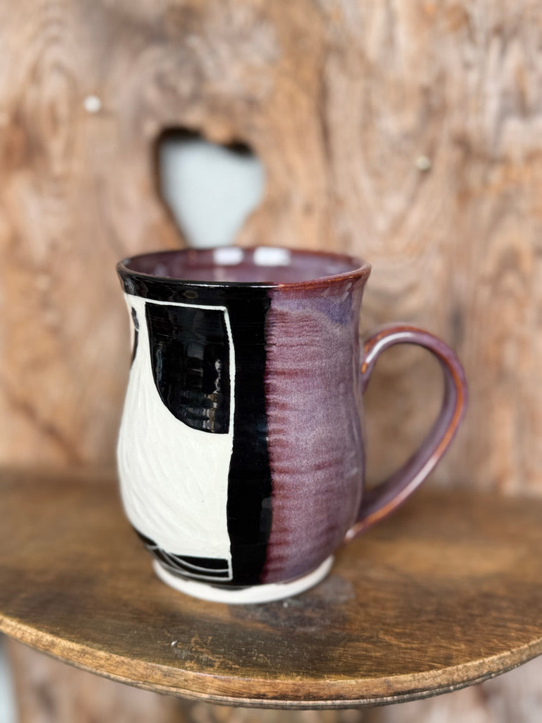 Surfer Girl Ceramic Mug in Purple