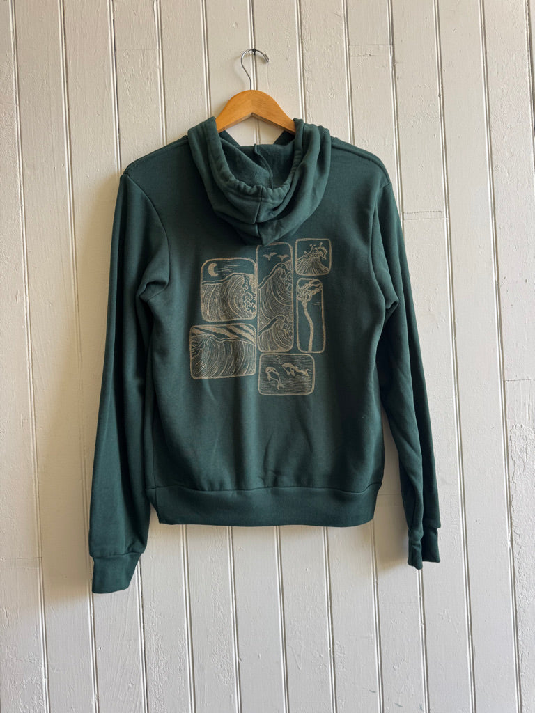 Windows into Summer Pullover in Forest Green