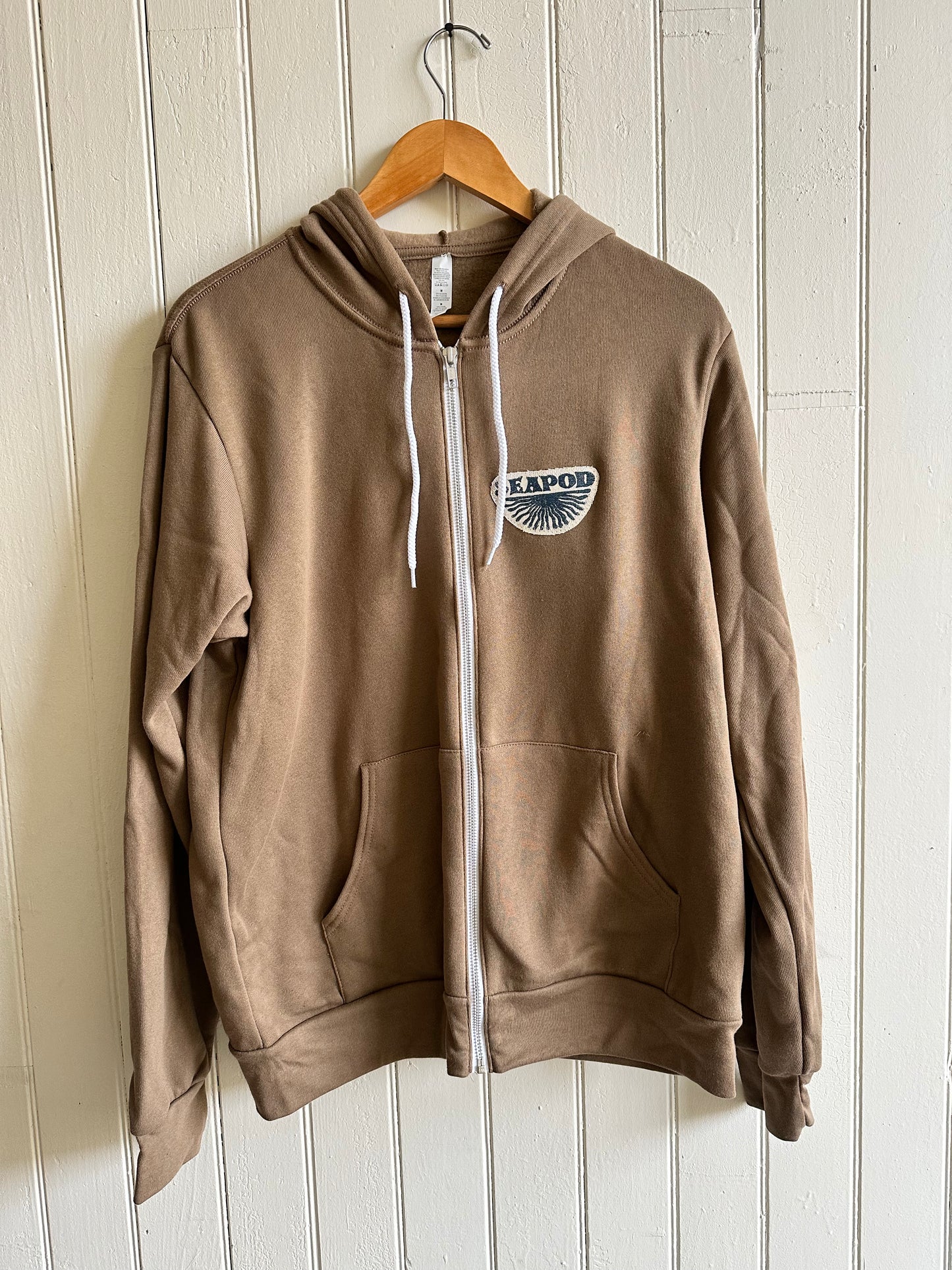 Navy Whales on Orange Seaweed Custom Hoodie