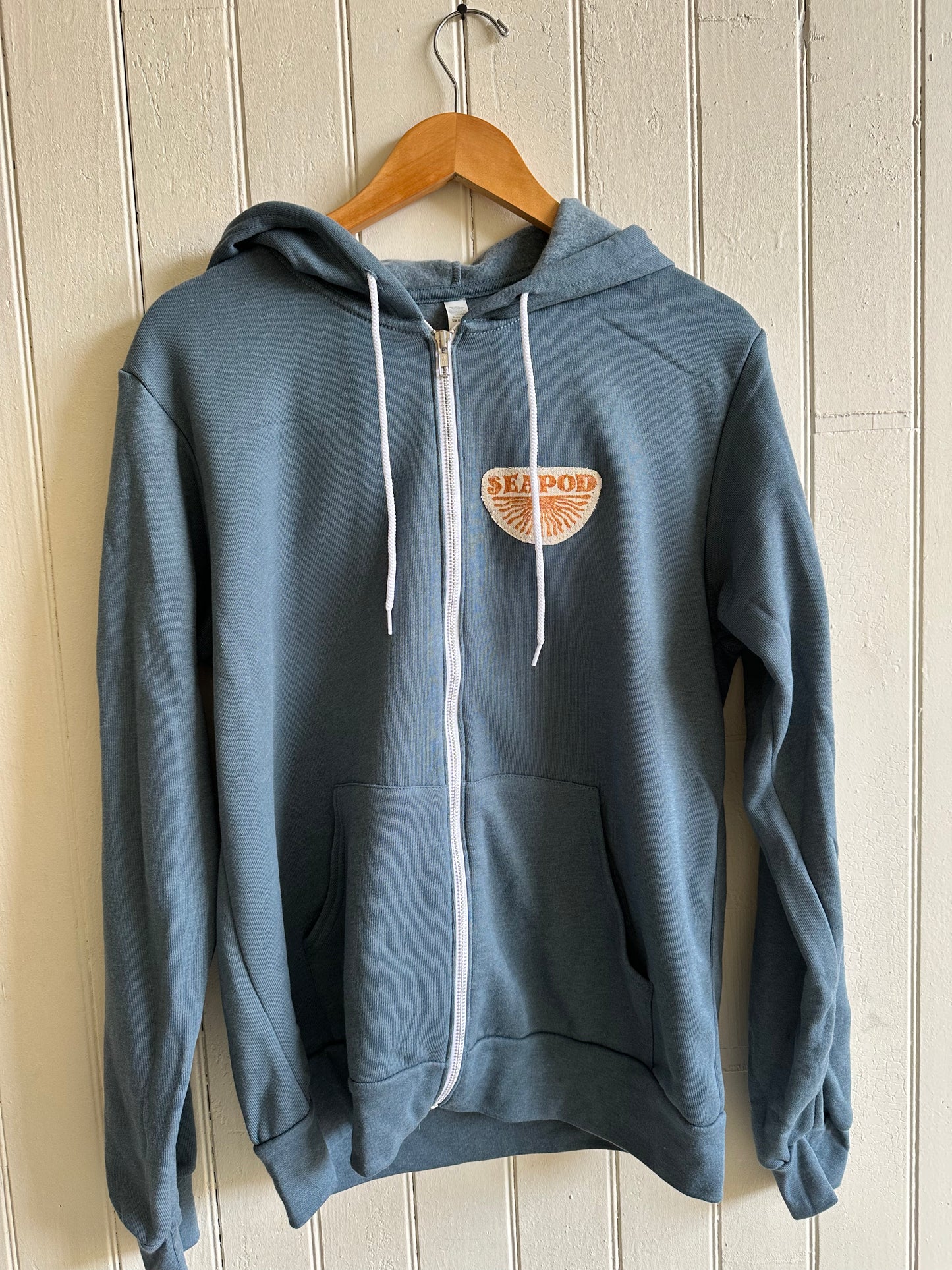 Burnt Orange Jelly on Aqua Spray Custom Hoodie