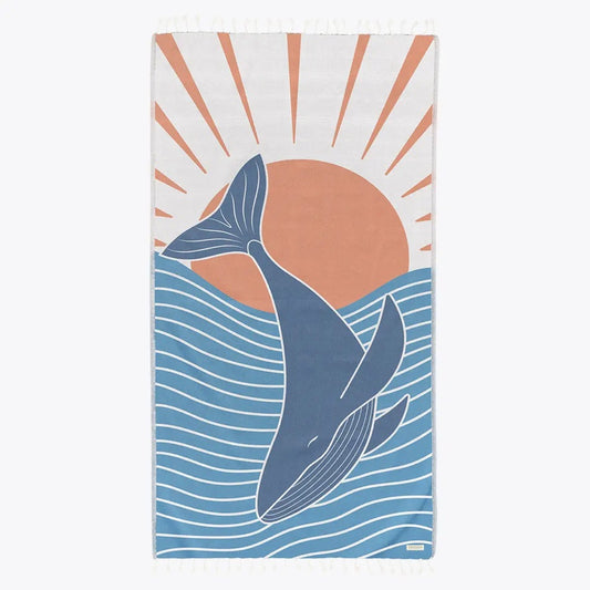 Happy Whale Tusrkish Towel