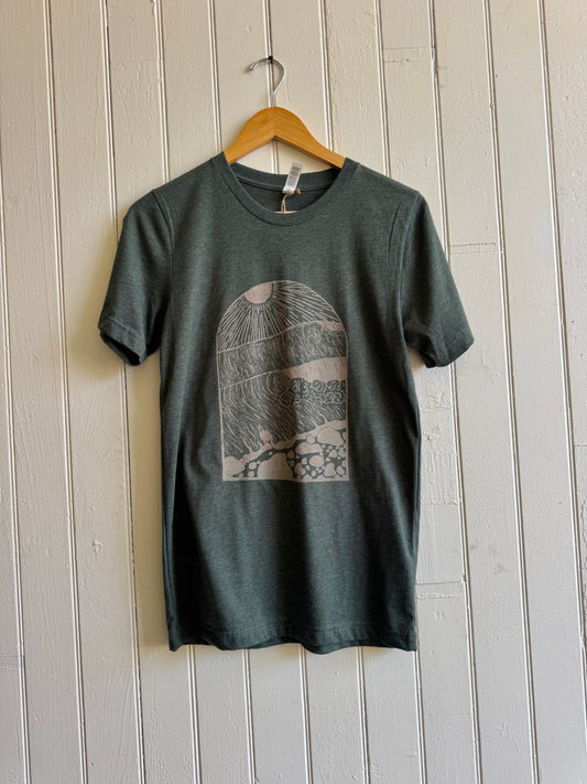 Visions of Light Tee in Forest Green