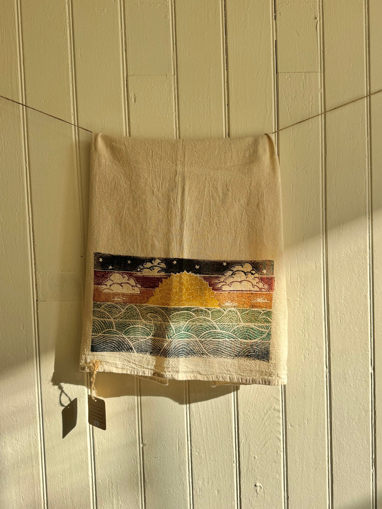 Tea Towel with Autumn Sunset