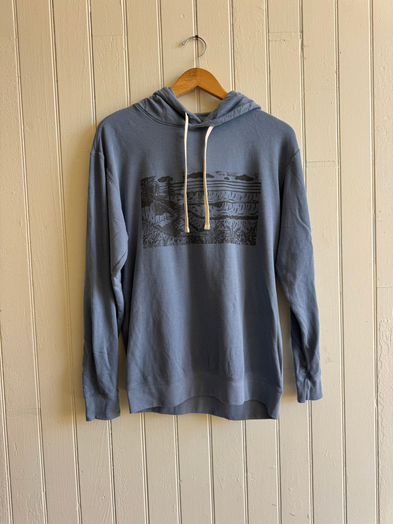 The Point Pullover in Dusty Blue