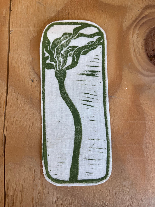 Green Block Kelp Iron-On Patch