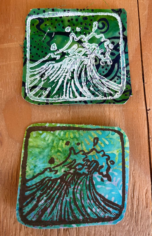 Block Wave Iron-On Patch