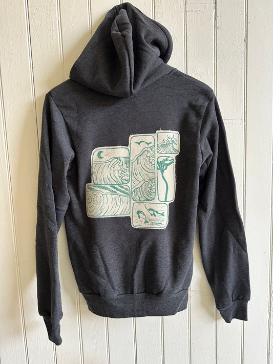 Windows to Summer in Aqua Custom Hoodie