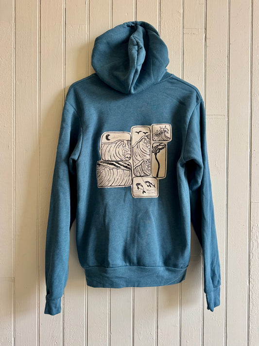 Windows to Summer in Black Custom Hoodie