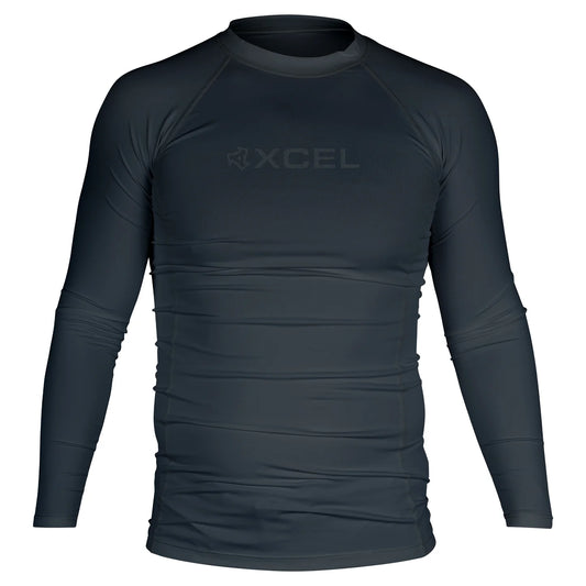 Men's Premium Stretch Long Sleeve Performance Fit UV Top in Black
